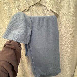 WeWoreWhat matching light blue beanie and oversized scarf